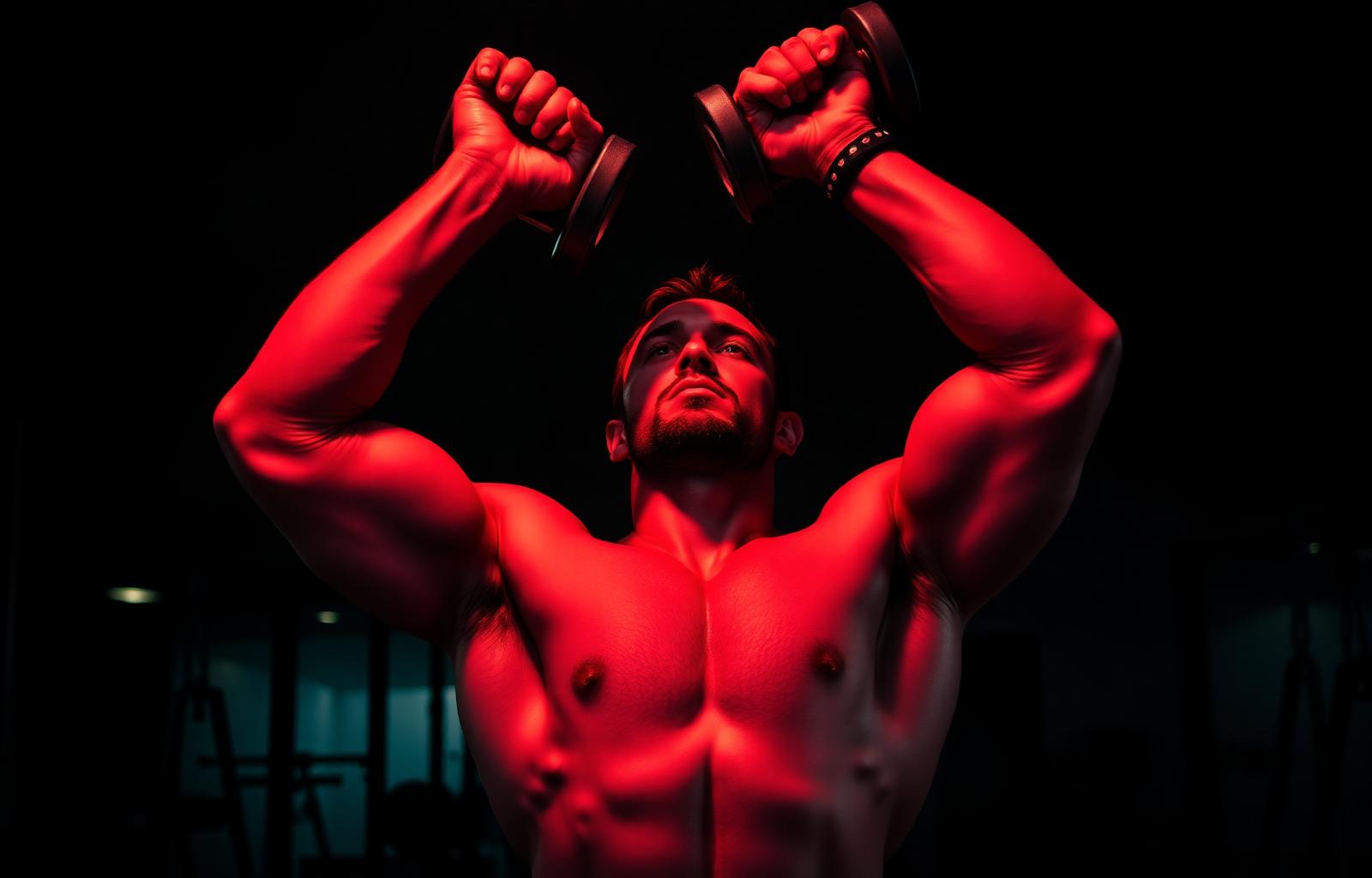 Personal trainer em treino intenso